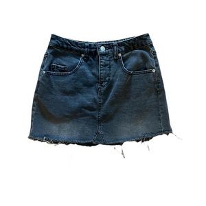 Black denim Mini skirt